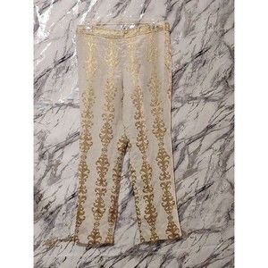 Tory Burch metallic gold pants